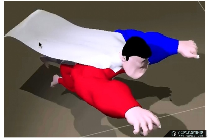 25.poser教程:poser2014制作風吹披風的效果